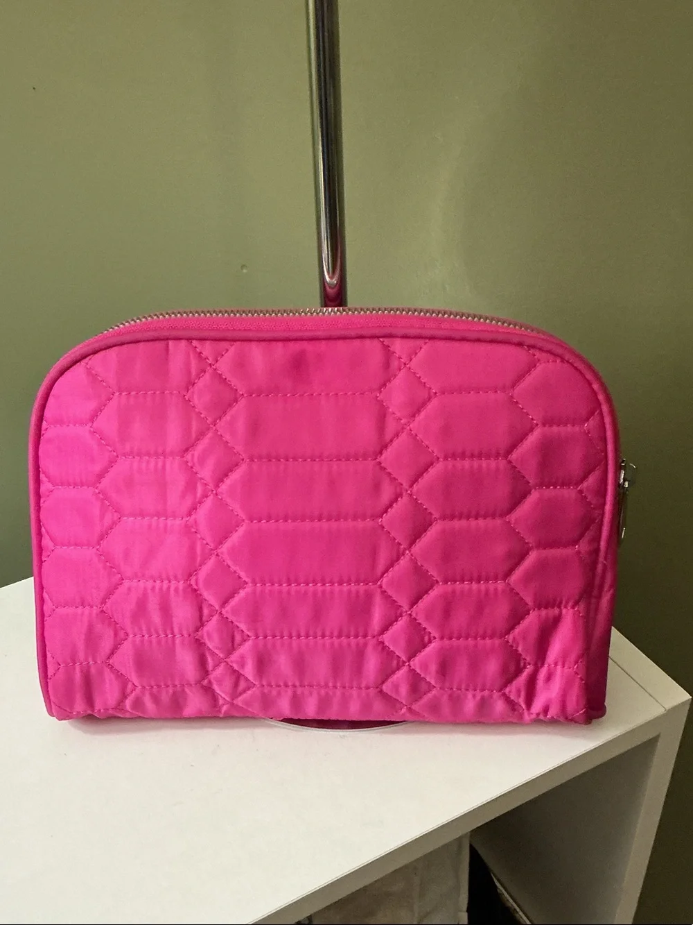Aimee Kestenberg Hot Pink Quilted Cosmetic Bag